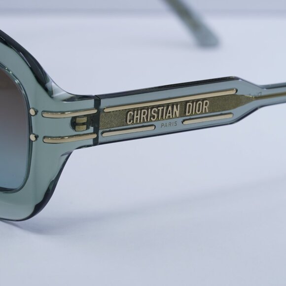 Dior DIODIORSIGNATURE M1U 55F2 Aviator Sunglasses - Green/Brown - Picture 8 of 11